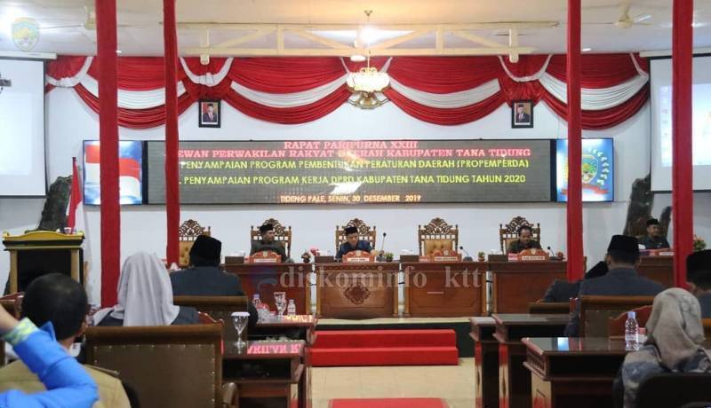 Rapat Paripurna, Penyampaian Program Pembentukan Peraturan Daerah (Propemperda) Kabupaten Tana Tidung Tahun 2020